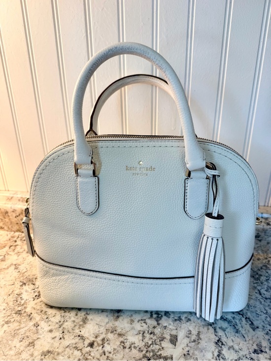 kate spade Handbags - Kate Spade ♠️ McCall Street Carli Leather Satchel White Tassel No Strap